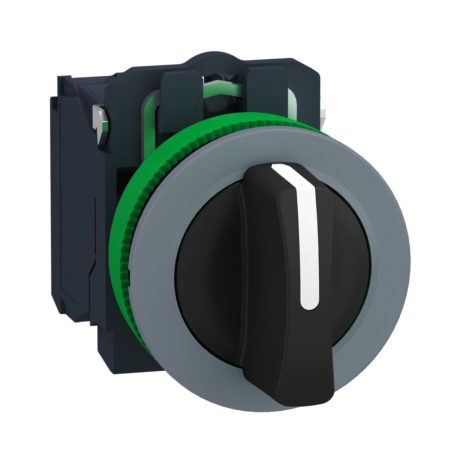 SCHNEIDER ELECTRIC - SNRXB5FD33C0 Selettore leva 3pos.- filopannello - 2NO - ghiera grigia- Ø30