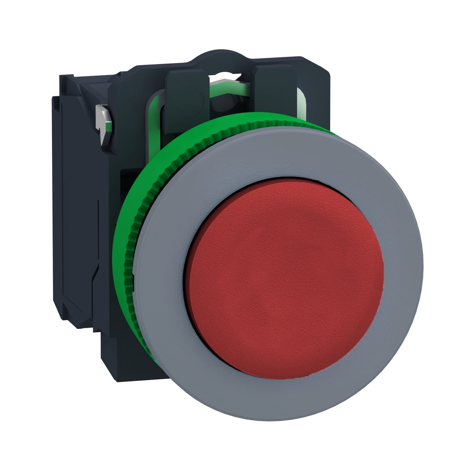 SCHNEIDER ELECTRIC - SNRXB5FL42C0 Puls.rosso sporg.a filo 1NC grigio