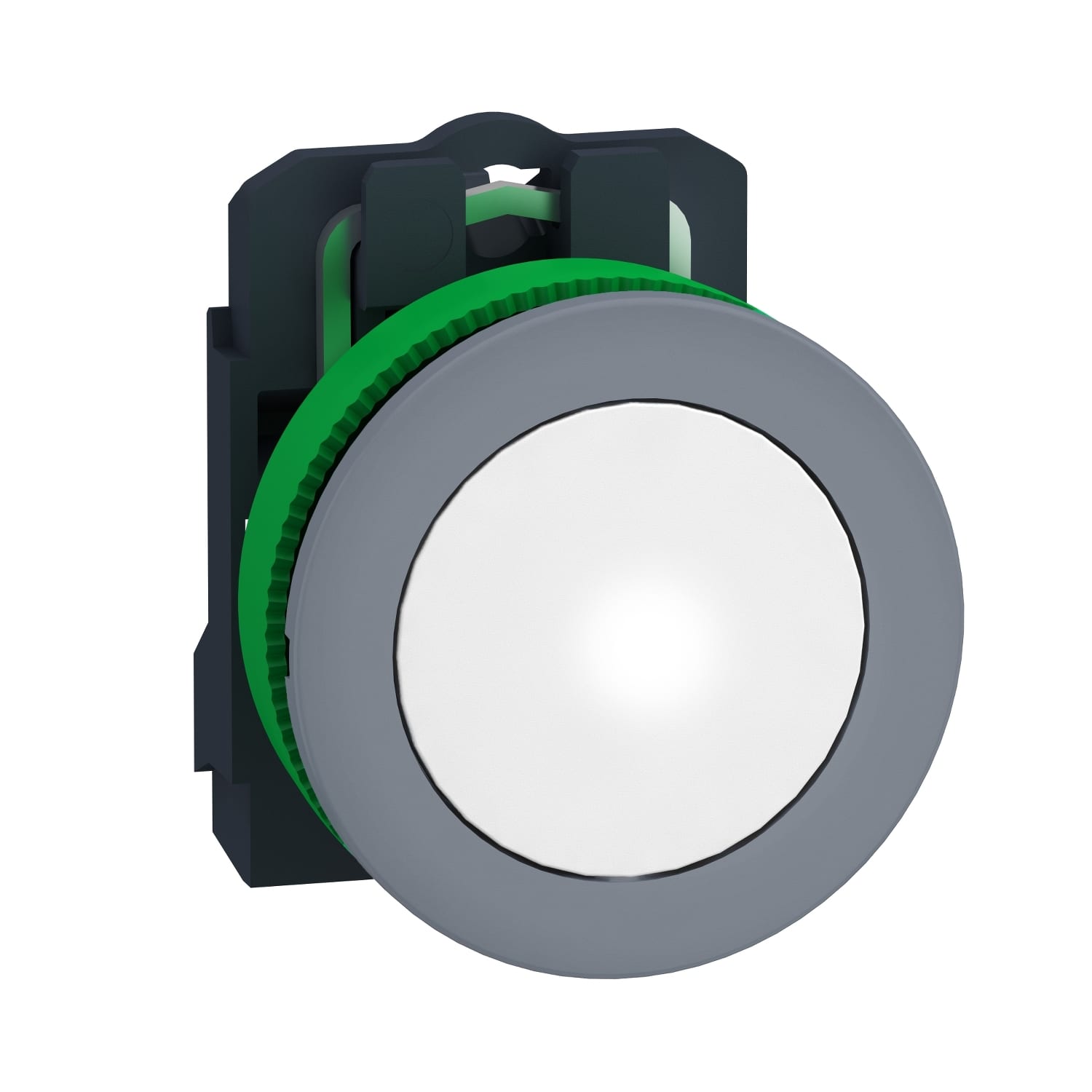 SCHNEIDER ELECTRIC - SNRXB5FVM1C0 Lampada spia bianca 230Vac filopannello - Ø30 - LED universale - ghiera grigia - Ø30 - LED universale