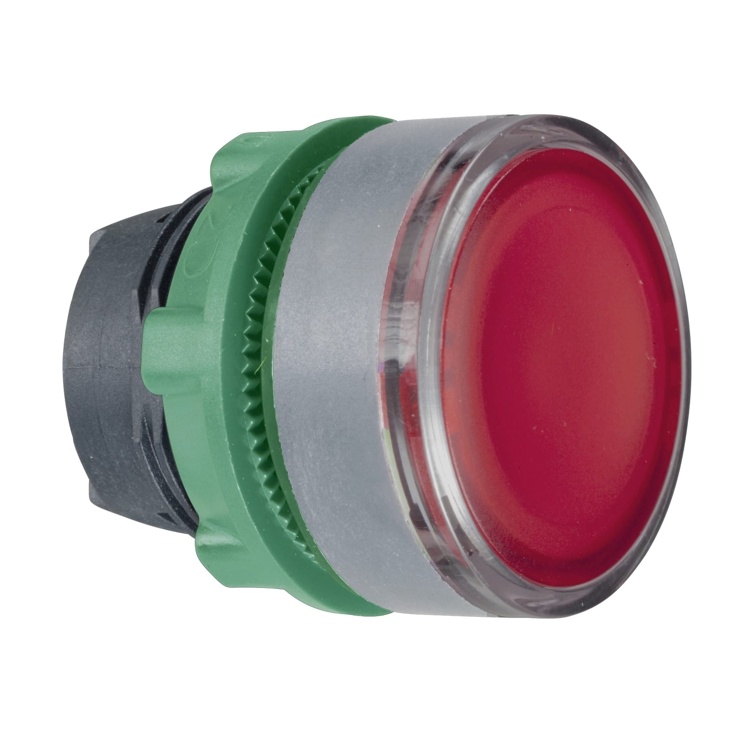 SCHNEIDER ELECTRIC - SNRZB5AH043C0 Testa pulsante luminoso rosso ghiera grigia- per LED universale- Ø22