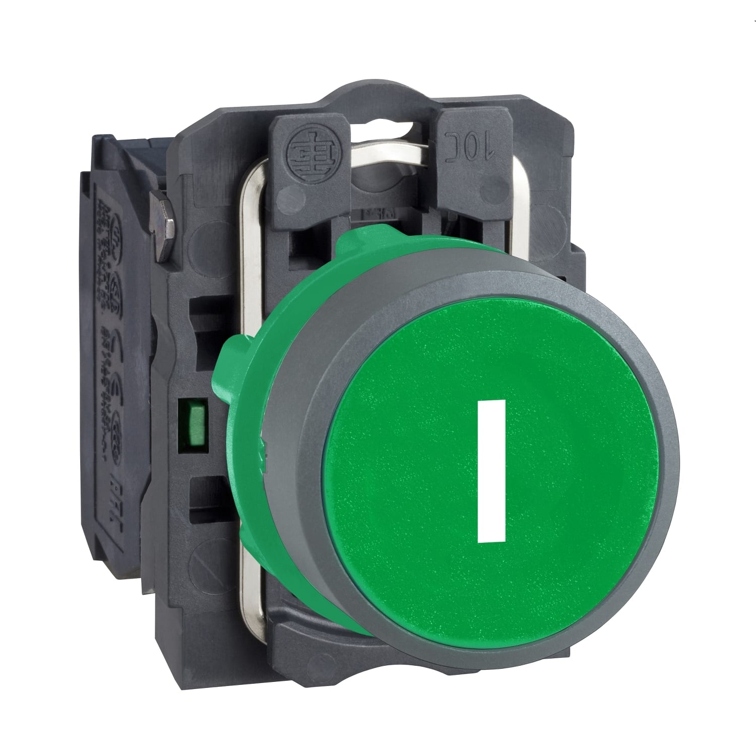 SCHNEIDER ELECTRIC - SNRXB5AA3311C0 PULSANTE VERDE I 1NO GHIERA GRIGIA