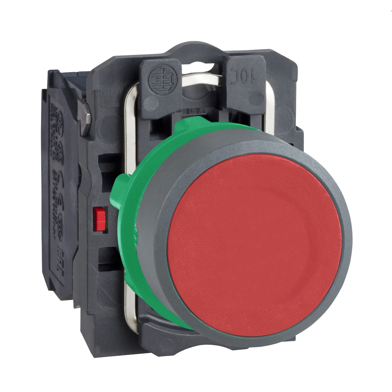 SCHNEIDER ELECTRIC - SNRXB5AA42C0 Pulsante rosso 1NC ghiera grigia