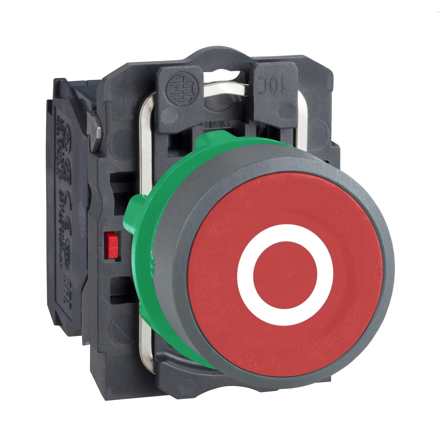SCHNEIDER ELECTRIC - SNRXB5AA4322C0 PULSANTE ROSSO 0 1NC GHIERA GRIGIA