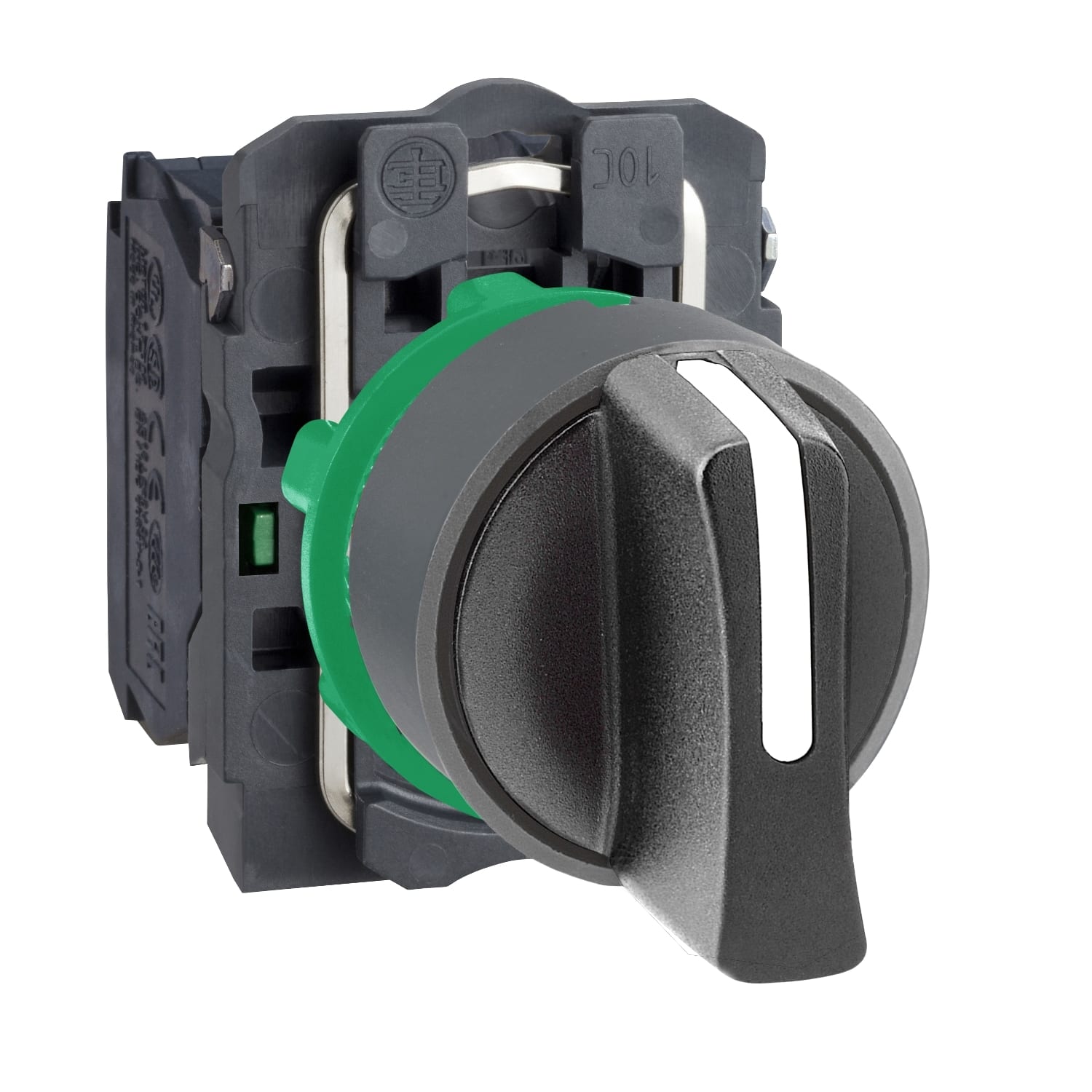 SCHNEIDER ELECTRIC - SNRXB5AD53C0 Selett.leva 3 pos.rit. 2NO ghiera grigia