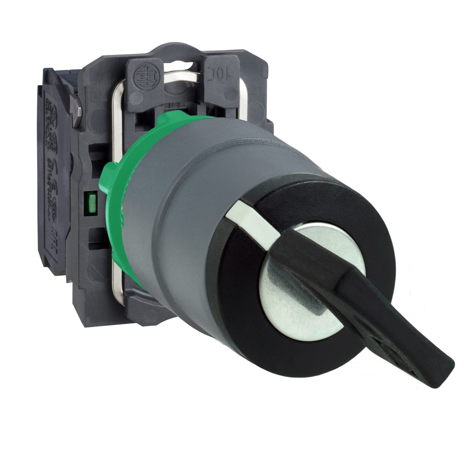 SCHNEIDER ELECTRIC - SNRXB5AG61C0 SELETT. A CHIAVE 2POS. 1NO GHIERA GRIGIA