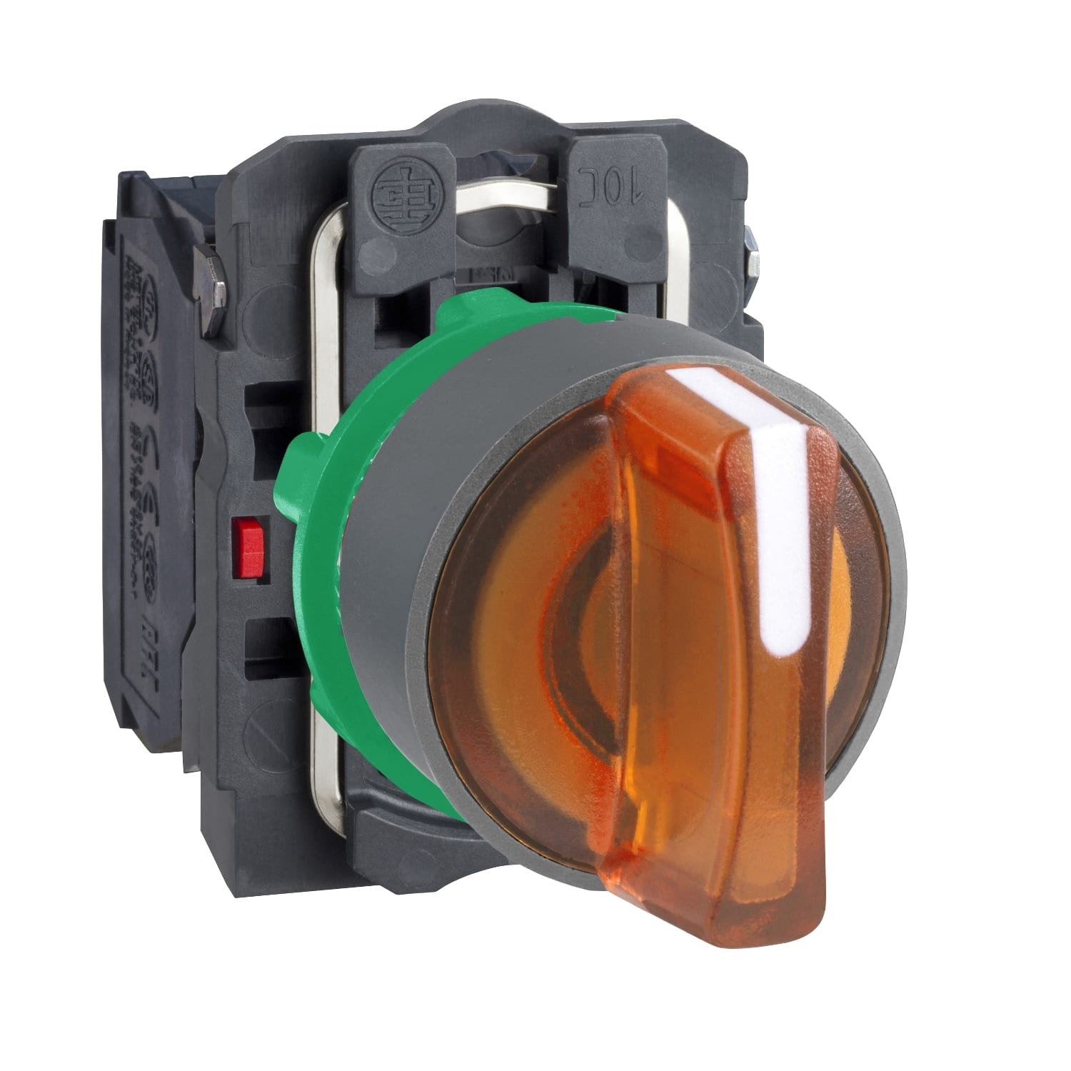 SCHNEIDER ELECTRIC - SNRXB5AK135G5C0 Selett. lum. arancio 120V ghiera grigia