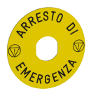 SCHNEIDER ELECTRIC - SNRZBY8630 ETICHETTA ARRESTO DE EMERGENZA