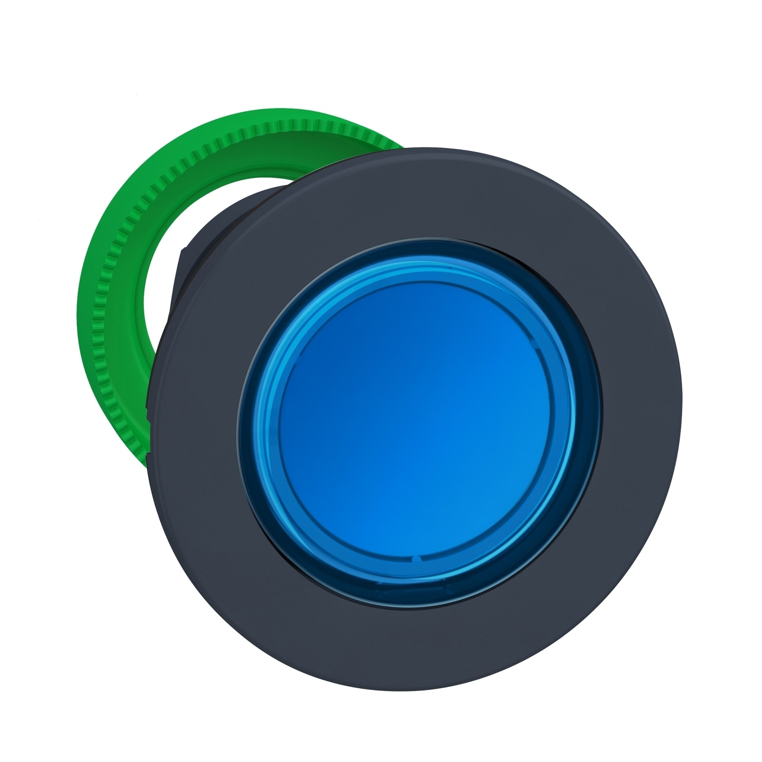 SCHNEIDER ELECTRIC - SNRZB5FW363 Harmony XB5, testa pulsante luminoso blu Ø30 filopannello, in plastica, ad impulso, senza marcatura- per LED universale