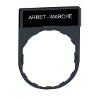 SCHNEIDER ELECTRIC - SNRZBY2166 Porta etichetta 30 X 40mm - per unità Ø22 - con etichetta ARRESTO-MARCIA