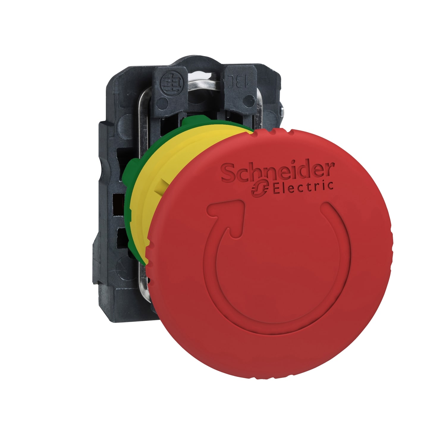 SCHNEIDER ELECTRIC - SNRXB5AS8446 Harmony XB4, Arresto di emergenza, plastica, fungo rosso Ø40, Ø22, ad aggancio, girare per sbloccare, 1 NC auto-monitorato