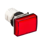 SCHNEIDER ELECTRIC - SNRZB6DV4 Testa lampada spia Ø16 - rettangolare - 5 colori - gemma liscia rossa