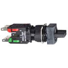 SCHNEIDER ELECTRIC - SNRXB6CD225B Selettore nero Ø16 - leva - 2 posizioni - 1NO+1NC