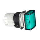 SCHNEIDER ELECTRIC - SNRZB6CV3 Testa lampada spia Ø16 - quadrata - gemma liscia verde