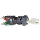 SCHNEIDER ELECTRIC - SNRXB6CGH5B SELETORE A CHIAVE QUADRATO - Ø 16 - 3 POSIZ. - PLASTICA - 1 NO + 1 NC