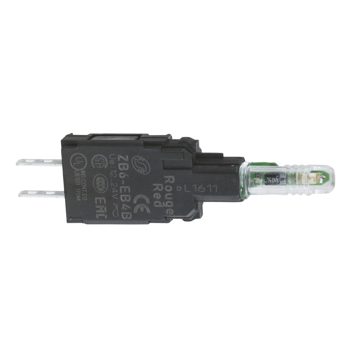 SCHNEIDER ELECTRIC - SNRZB6EG3B Corpo lampada spia - ZB6 - LED integrato verde - 48-120 V