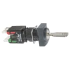 SCHNEIDER ELECTRIC - SNRXB6DGC5B Selettore a chiave rettangolare - Ø16 - 2 pos. - plastica - 1 NO + 1NC