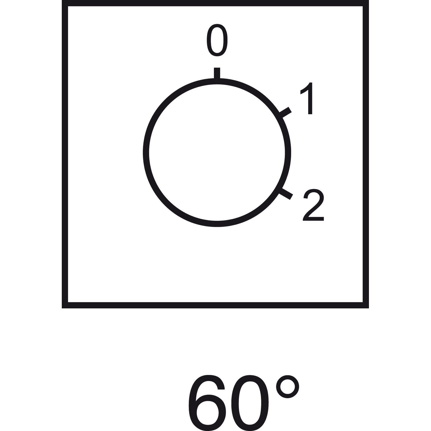 SCHNEIDER ELECTRIC - SNRXBCY7243 Etichetta commutatore a camme da 0 a 2 - 46 x 46 mm