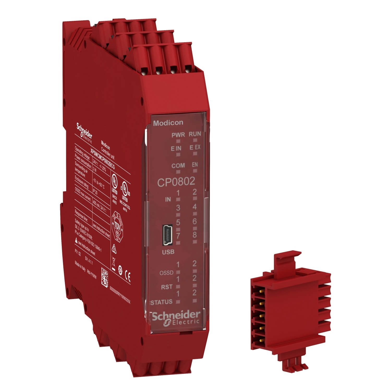 SCHNEIDER ELECTRIC - SNRXPSMCMCP0802BCG CONTROLL. SIC. 8DI 2DO M.MOLLA + CONN.