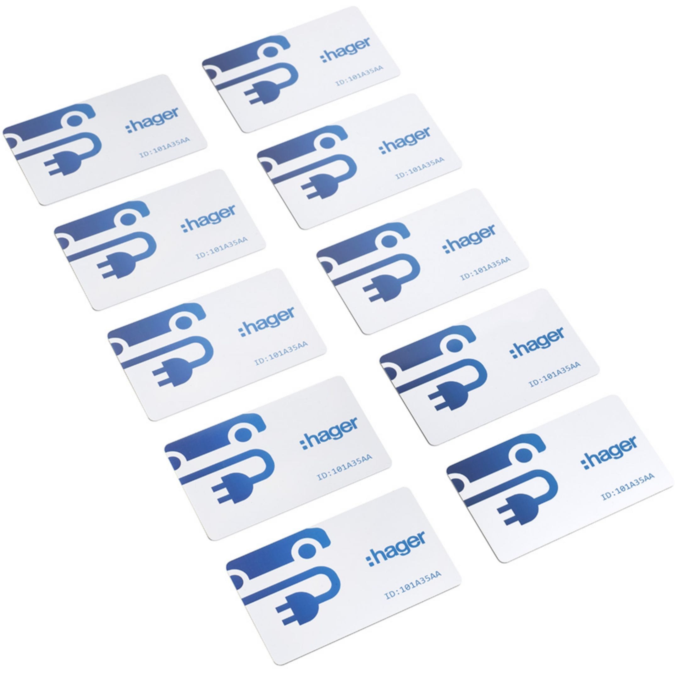 HAGER - HAGXVA420 BADGE UTILIZZATORE CONFEZIONE 10 PEZZI