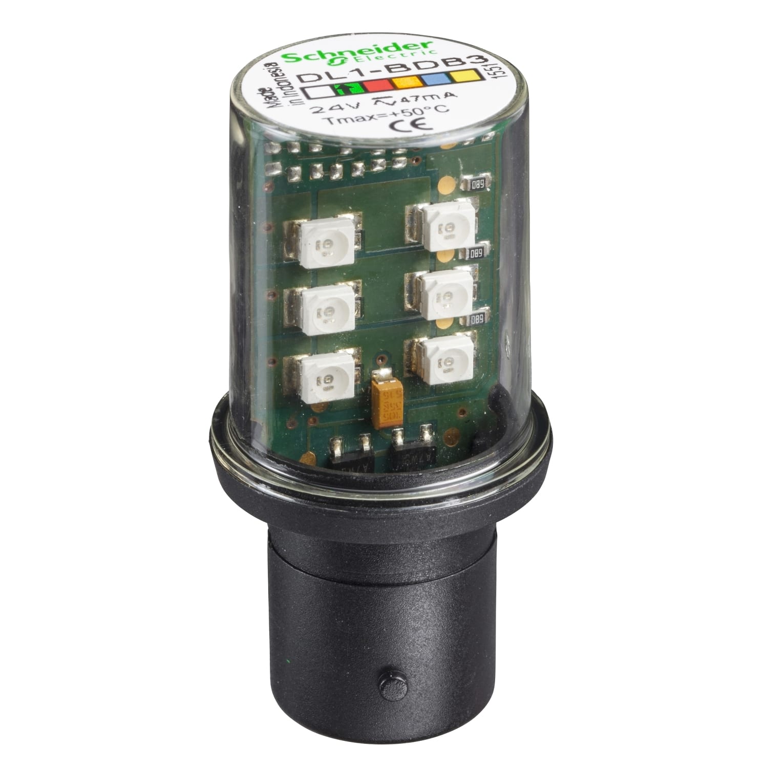 SCHNEIDER ELECTRIC - SNRDL1BDB3 LAMPADINA LED VERDE 24V BA15D