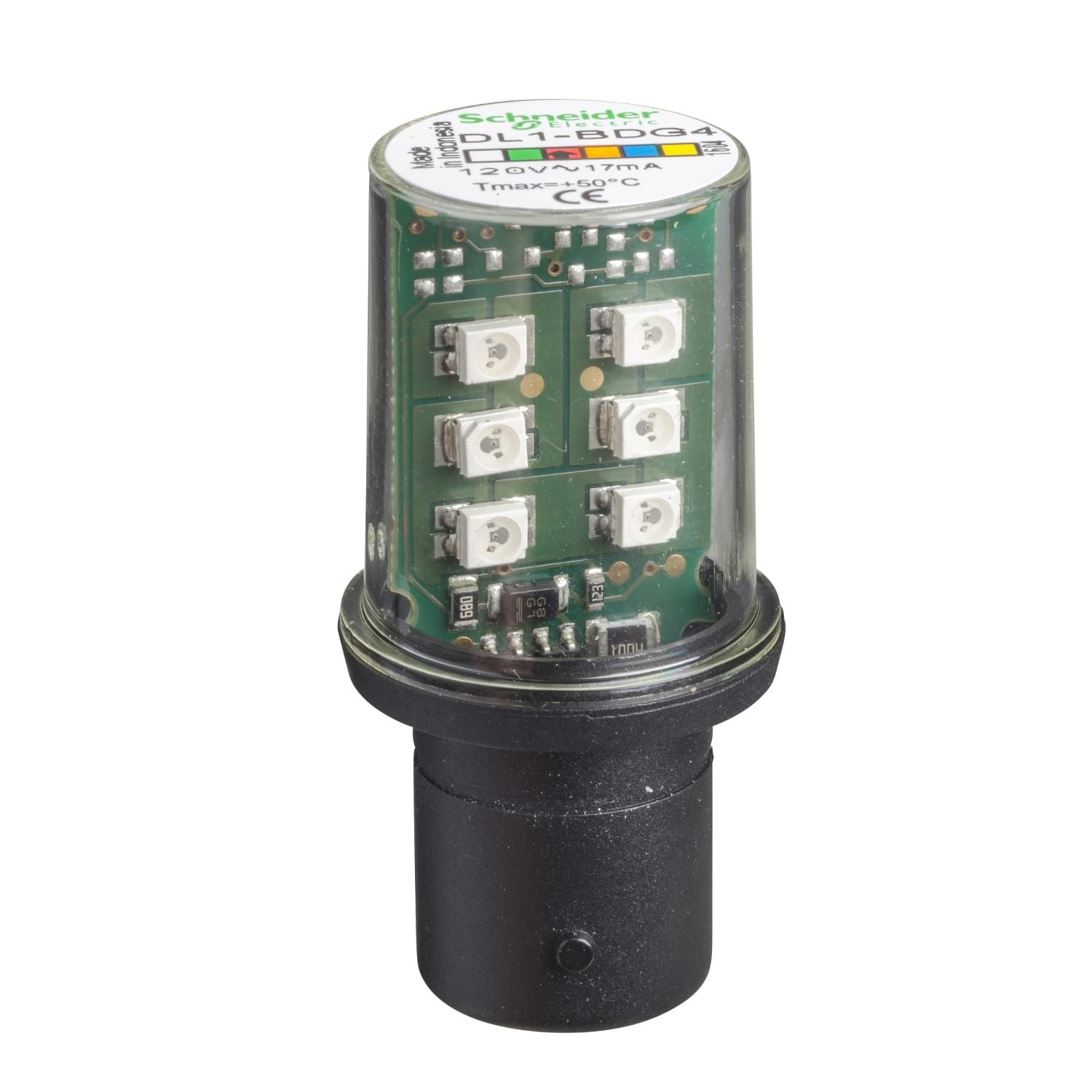 SCHNEIDER ELECTRIC - SNRDL1BDG4 LAMPADINA LED ROSSA 120V BA15D