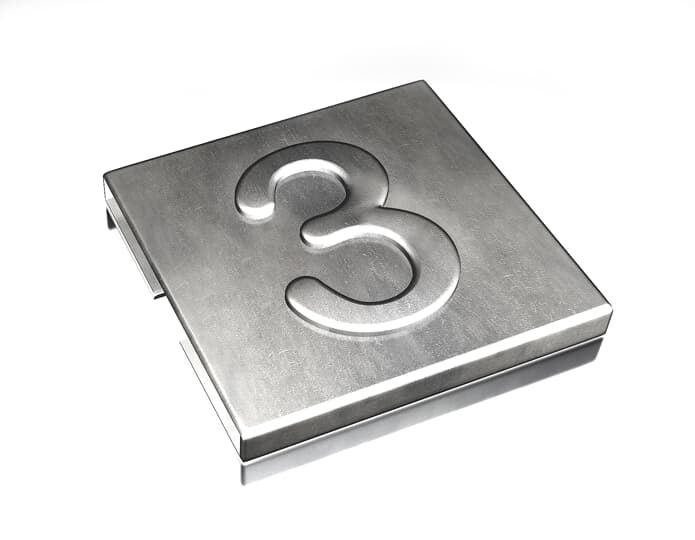 ABB SPA - ABBYID-CHAR-3 TY-MET CIFRA 3 INOX 316 100PZ