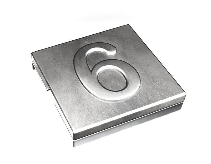 ABB SPA - ABBYID-CHAR-6 TY-MET CIFRA 6 INOX 316 100PZ