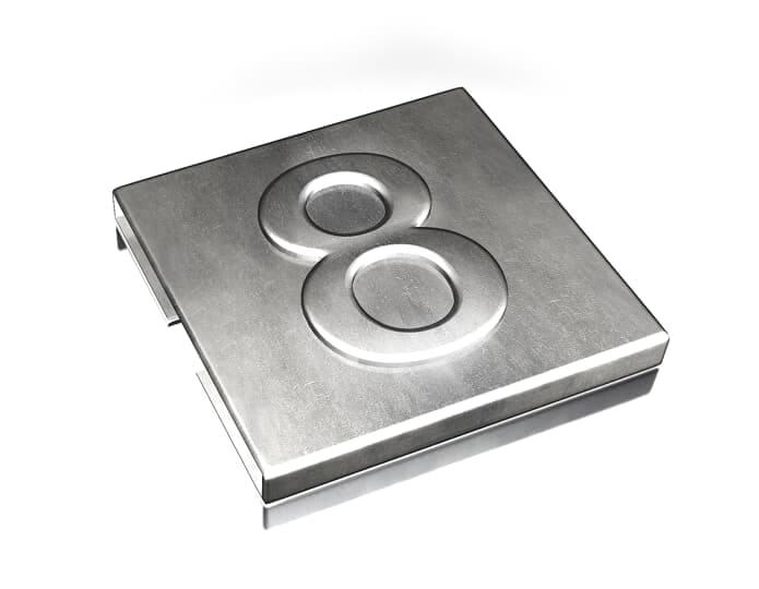 ABB SPA - ABBYID-CHAR-8 TY-MET CIFRA 8 INOX 316 100PZ