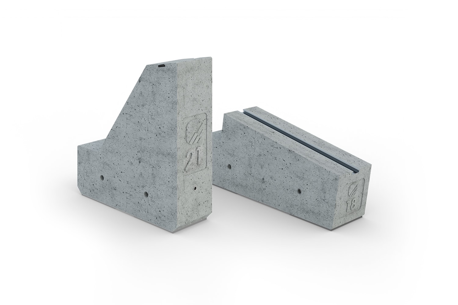 CONTACT ITALIA SRL - IICZA0518 Zavorra B-DUE anteriore 18 kg 5° in conglomerato cementizio per strutture fotovoltaiche