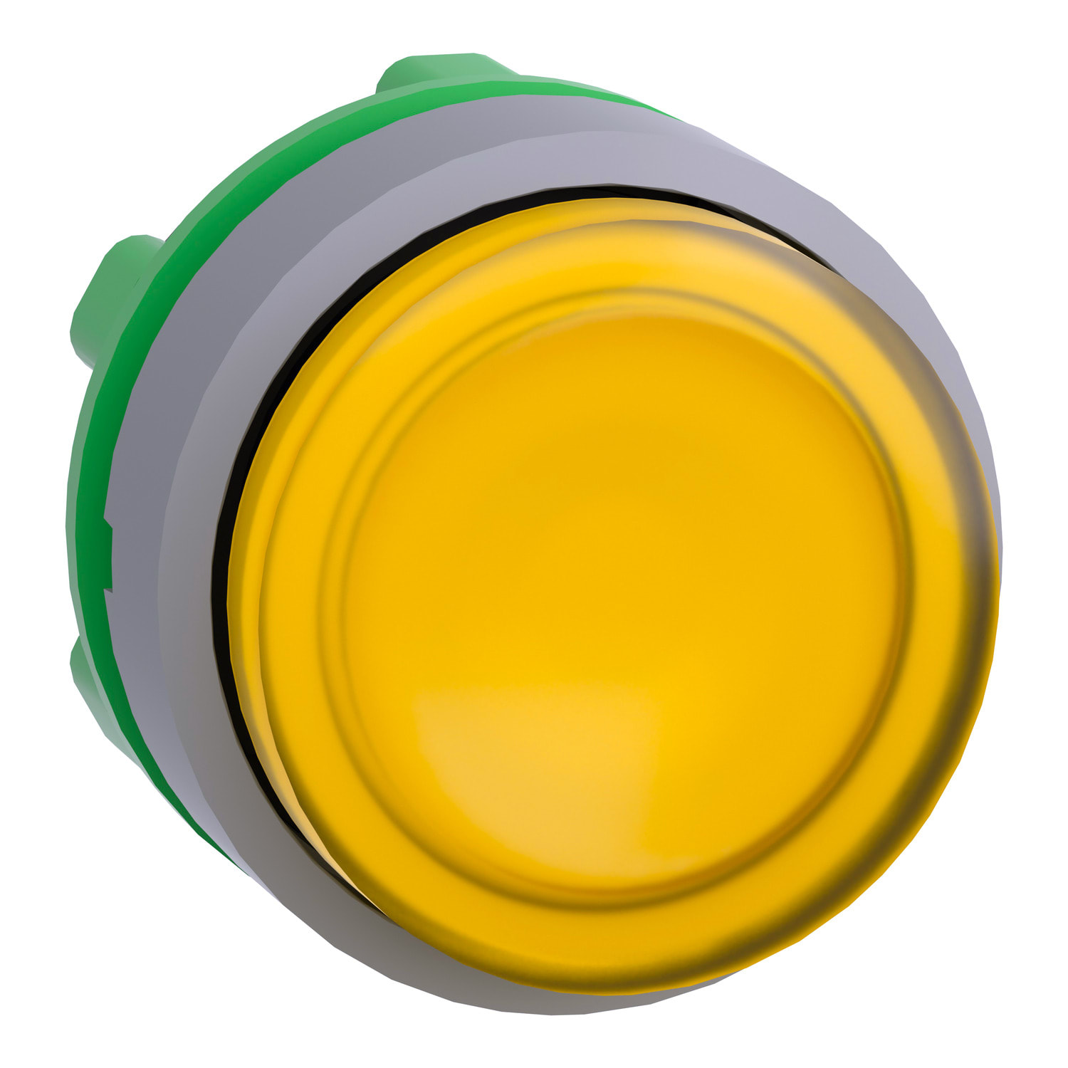 SCHNEIDER ELECTRIC - SNRZB5AH83C0 Testa pulsante luminoso giallo ghiera grigia- per LED universale - Ø22