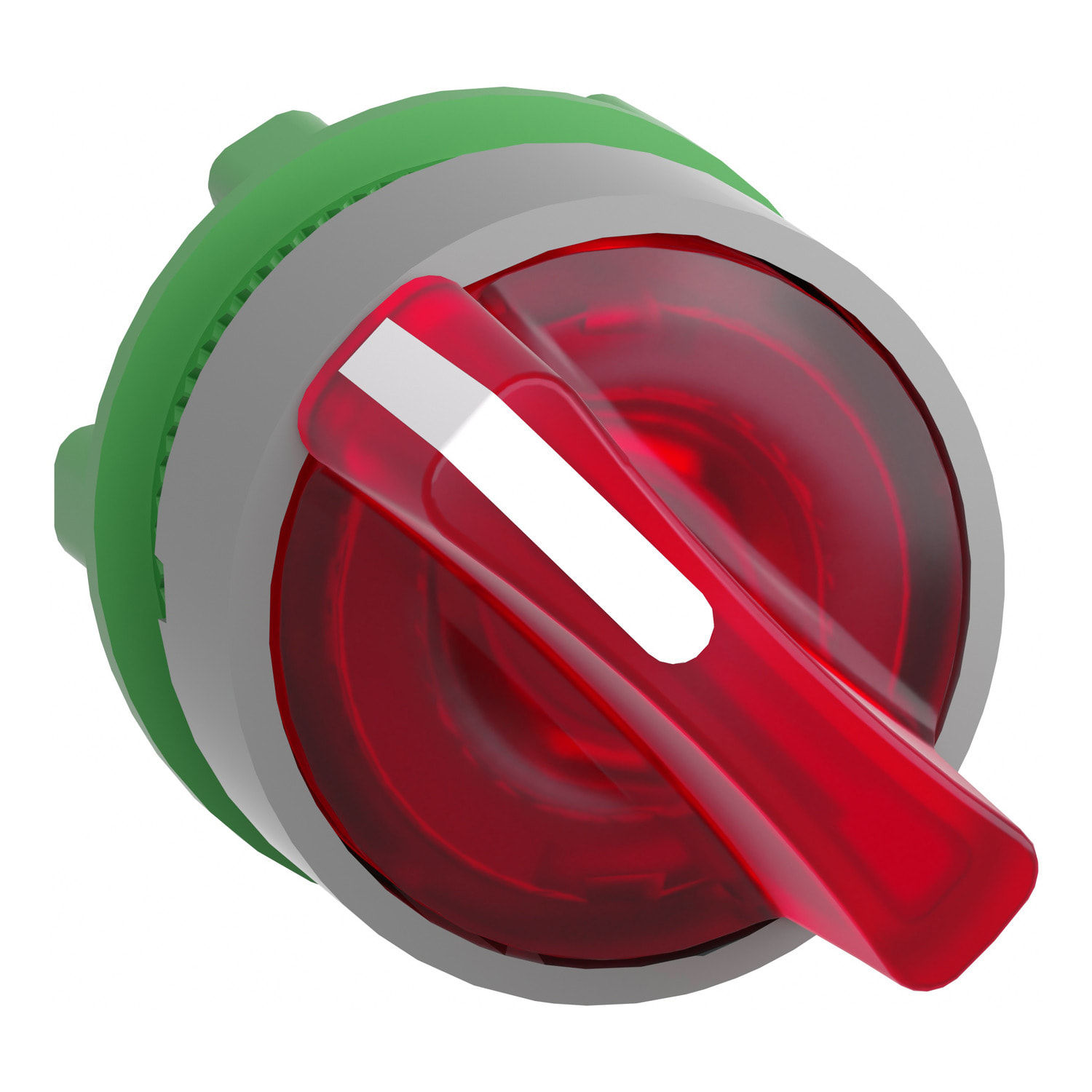 SCHNEIDER ELECTRIC - SNRZB5AK1243C0 Testa selettore luminoso rosso ghiera grigia- per LED universale- Ø22