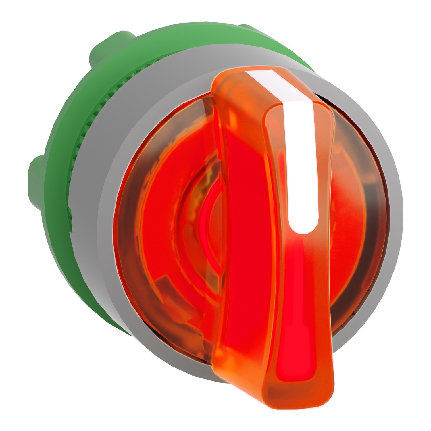 SCHNEIDER ELECTRIC - SNRZB5AK1553C0 Testa selettore luminoso arancio ghiera grigia -ghiera grigia- per LED universale- Ø22