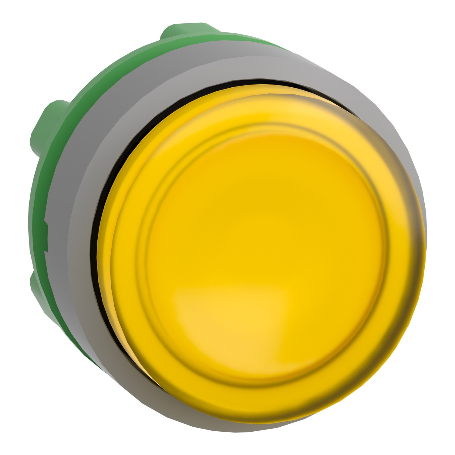 SCHNEIDER ELECTRIC - SNRZB5AW183C0 Testa pulsante luminoso giallo ghiera grigia- per LED universale- Ø22