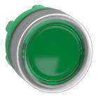 SCHNEIDER ELECTRIC - SNRZB5AW533C0 Testa pulsante luminoso verde ghiera grigia- per LED universale- Ø22