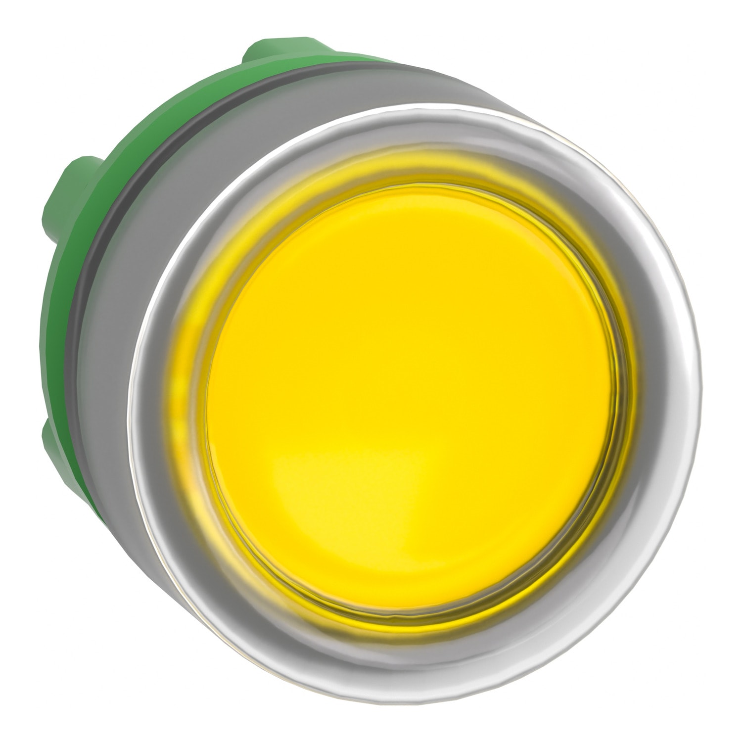 SCHNEIDER ELECTRIC - SNRZB5AW583C0 Testa pulsante luminoso giallo ghiera grigia- per LED universale- Ø22