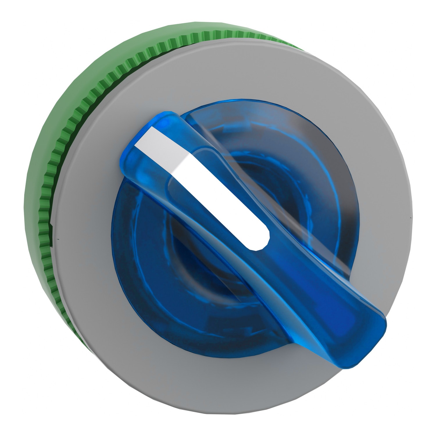 SCHNEIDER ELECTRIC - SNRZB5FK1263C0 Testa selettore luminoso blu 2 pos filopannello- ghiera grigia - per LED universale- Ø30