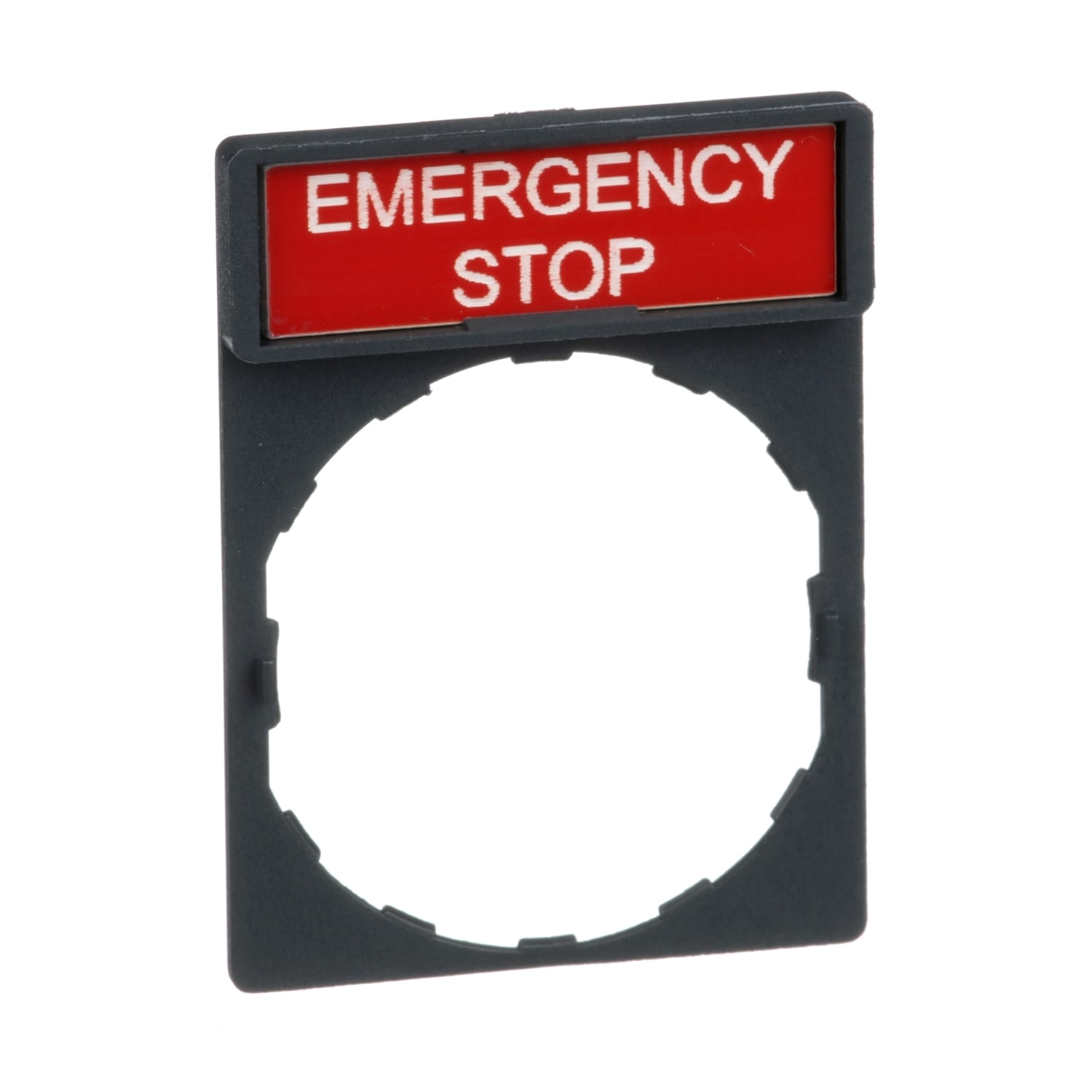 SCHNEIDER ELECTRIC - SNRZBY2330 Porta etichetta 30 X 40mm - per unità Ø22 - con etichetta ARRESTO D'EMERGENZA