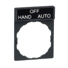 SCHNEIDER ELECTRIC - SNRZBY2387 PORTA ETICHETTA+ETIC. HAND-OFF-AUTO