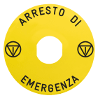 SCHNEIDER ELECTRIC - SNRZBY9630M ETICHETTA ARRESTO DI EMERGENZA