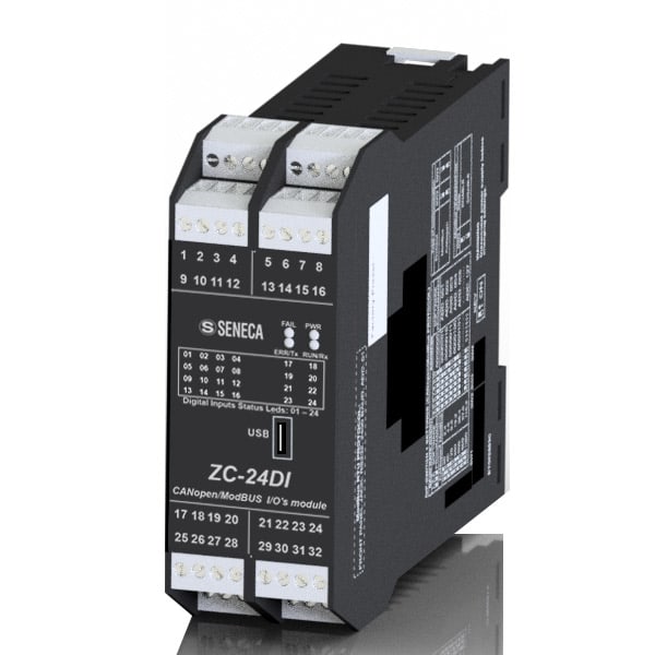 SENECA - SCXZC-24DI MODULO 16DI8DO/RS485 ALIM 12-24VDC/AC 35