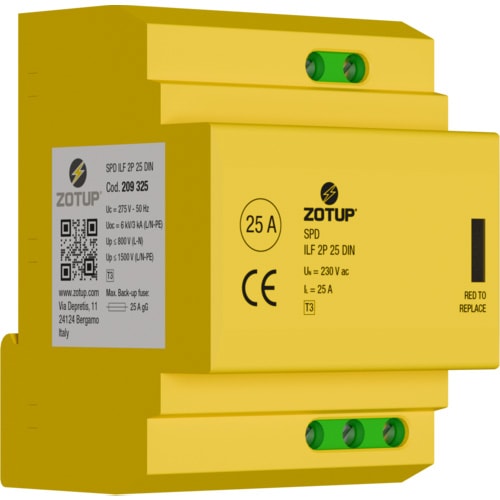 ZOTUP SRL - ZOT209325 ILF 2P 25 DIN SPD TIPO 3 FILTRO 25 A TT