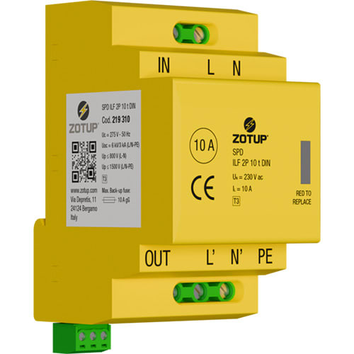 ZOTUP SRL - ZOT219310 ILF 2P 10 T DIN SPD TIPO 3 FILTRO 10A TT