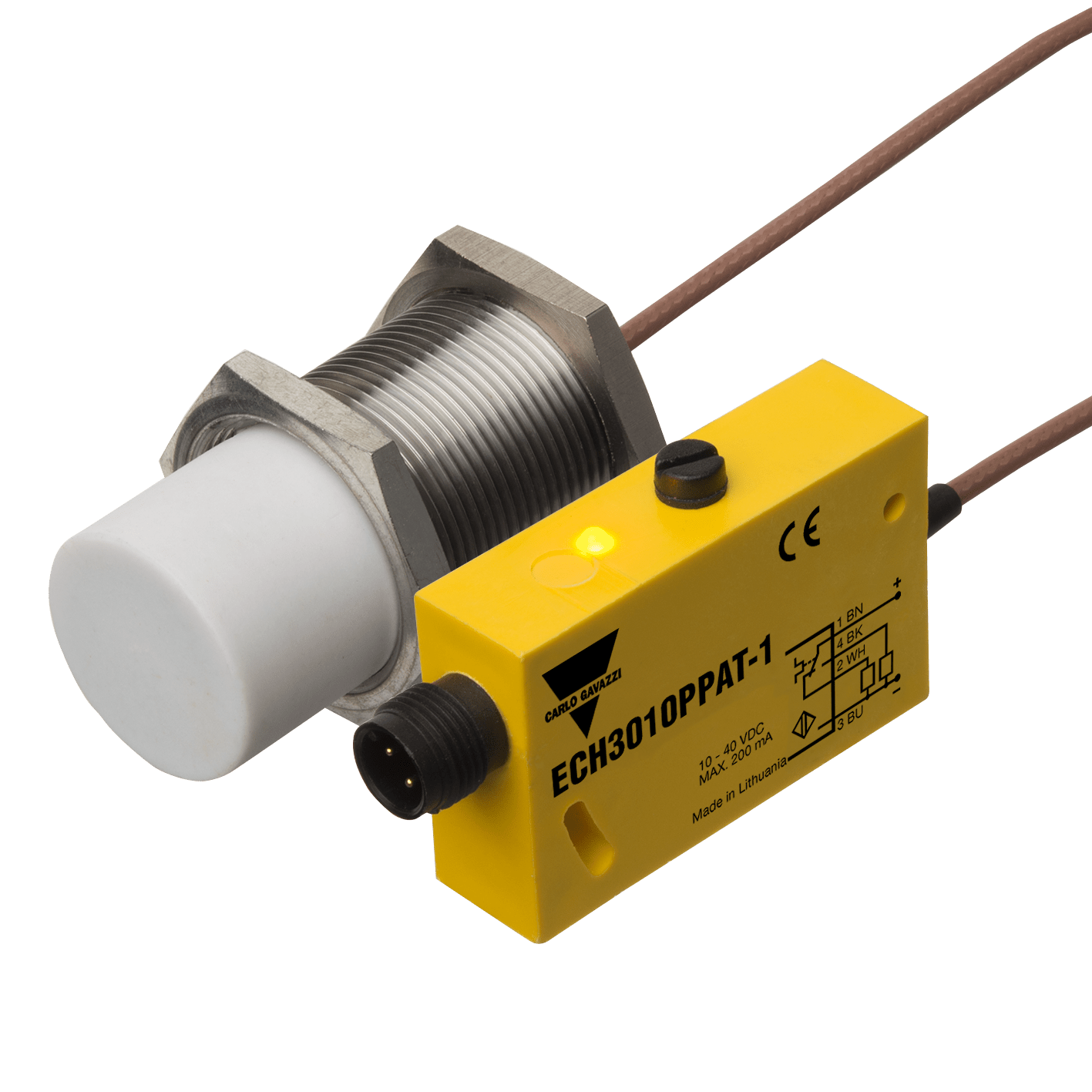 CARLO GAVAZZI - GAVECH3010PPAT-1 SENS. CAP. ALTA TEMP. M30 PNP NO+NC CONN