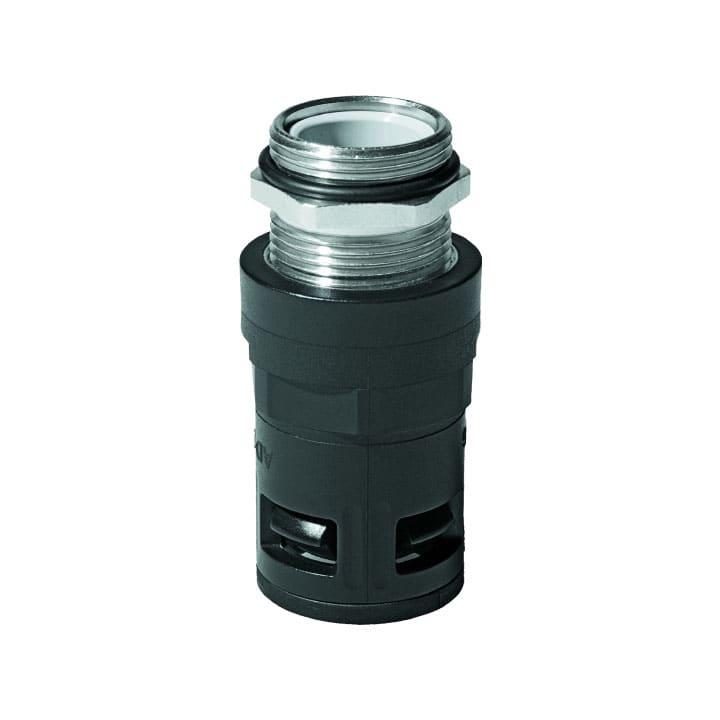 COSMEC - CSM5018M-4850NE Raccordo pressacavo EMC, Metrico 50 x 1,5 mm, filetto maschio metallico, IP68, nero, AD54,5