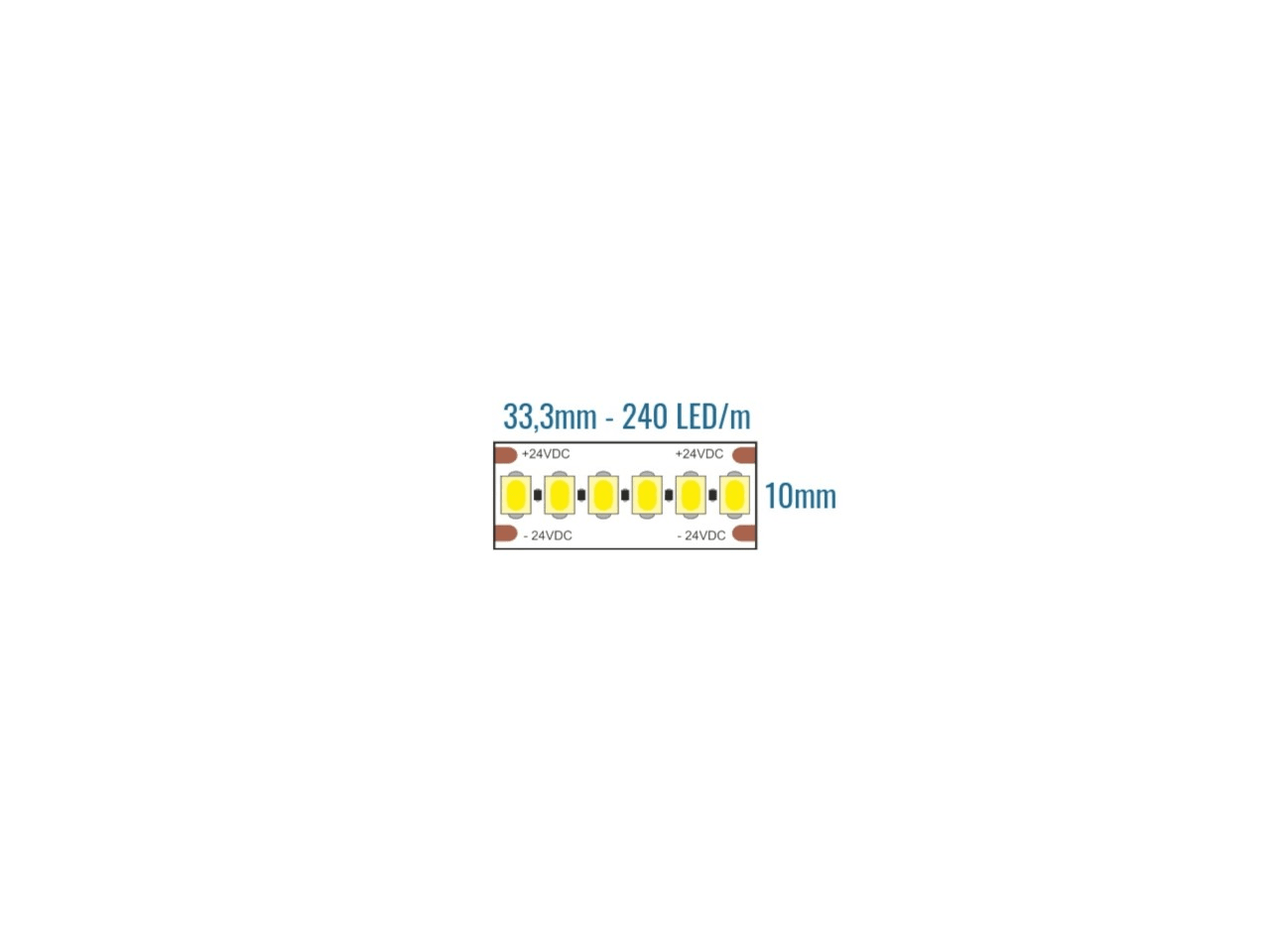 LEF LIGHTING SRL - LEFA41A2424C027 STRIP LED 24V 21.6W 2700K IP20 2140LM