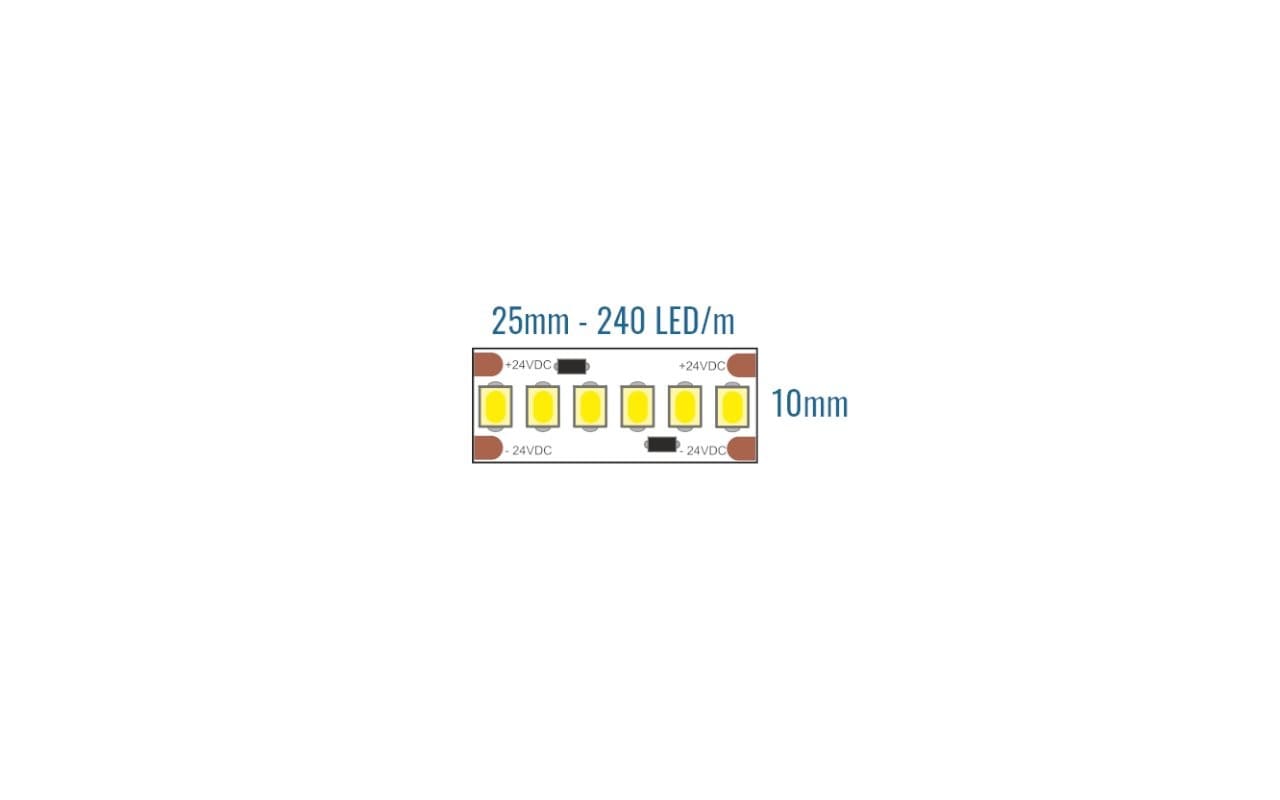 LEF LIGHTING SRL - LEFA41ES2424040 STRIP LED 24V 19.2W 4000K IP20 2160LM