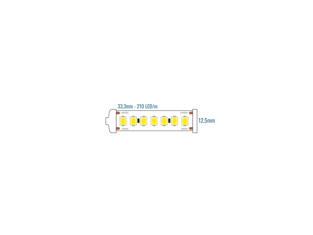 LEF LIGHTING SRL - LEFA41H24210I27 STRIP LED 24V 14.4W 2700K IP68 1600LM