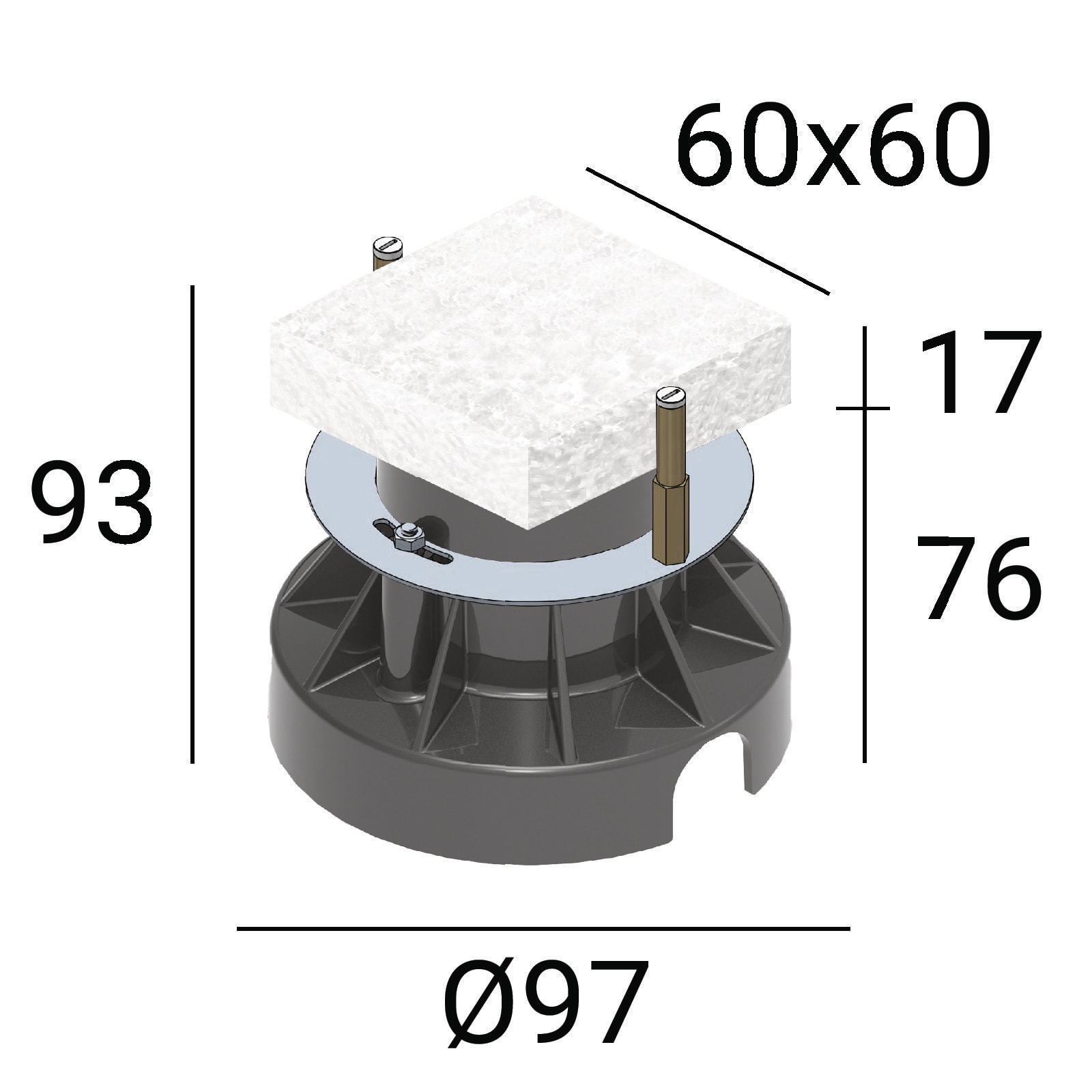 LINEA LIGHT (ILED) - ILD83411 ACESS.CONTROC.ORMA C/FLANGIA 4W