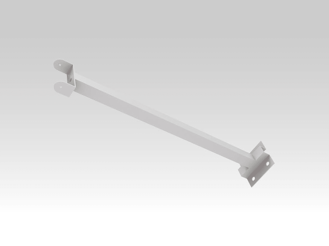 TEC-MAR SRL - TCMACC077 SBRACCIO L=100CM X FISSAGGIO A MURO SILV