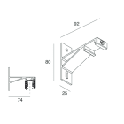 NOVALUX SPA - NOX106724.01 ALL-TRACK: STAFFA A PARETE BIANCA